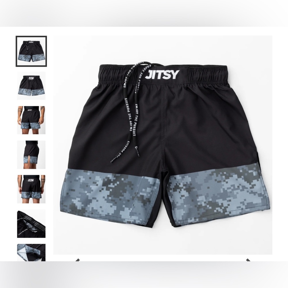 Jitsy Club Digital Camo BJJ fight shorts